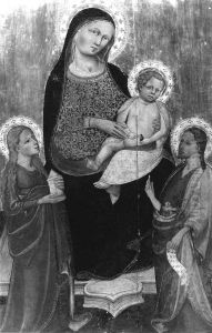 Virgin and Child with Saints Mary Magdalen and John the Baptist by Lippo D'Andrea