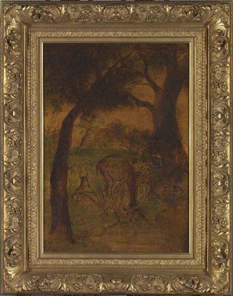 A Stag Drinking - view 1
