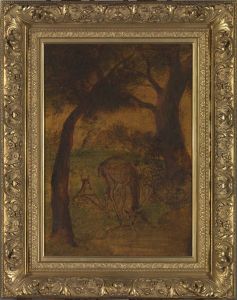 A Stag Drinking by Albert Pinkham Ryder