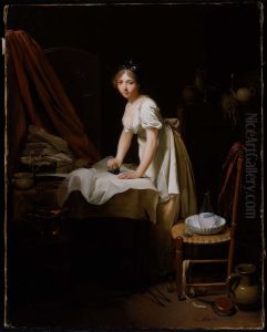 Young Woman Ironing by Louis-Leopold Boilly