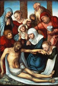 The lamentation over the dead Christ by Lucas Cranach the Elder