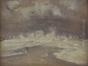 Surf at the North Coast of Jutland by Michael Peter Ancher