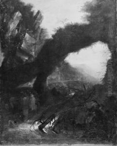 Landscape with a Waterfall in the Foreground Landscape with a Waterfall in the Foreground