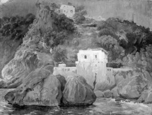 A coastline. Amalfi, Italy by Theodor Esbern Philipsen