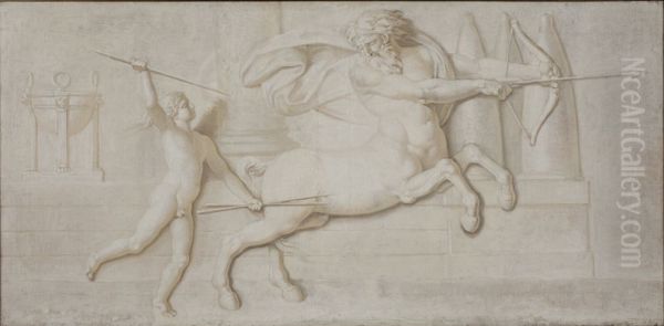 Achilles and the Centaur Cheiron. - view 1