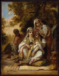 Young Women in Turkish Costume by Narcisse Virgilio Diaz