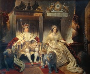 Christian VIII (1786-1848) and Queen Caroline Amalie (1796-1881) in Coronation Robes