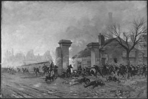 Skirmish on the Outskirts of Paris during Franco-Prussian War by Paul Grolleron