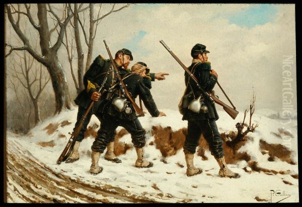 French Soldiers in the Snow - view 1