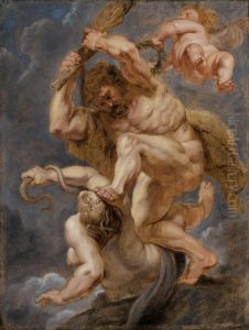 Hercules as Heroic Virtue Overcoming Discord by (studio of) Rubens, Peter Paul