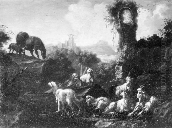 Landscape with Goatherd and Goats - view 1