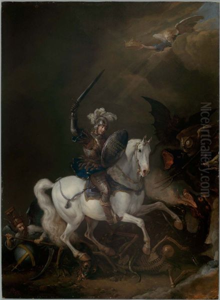 Knight Vanquishing Time, Death, and Monstrous Demons - view 1