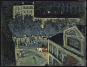 Paris Boulevard at Night by Pierre Bonnard