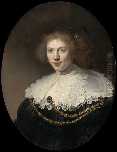 Portrait of a Woman Wearing a Gold Chain - view 1