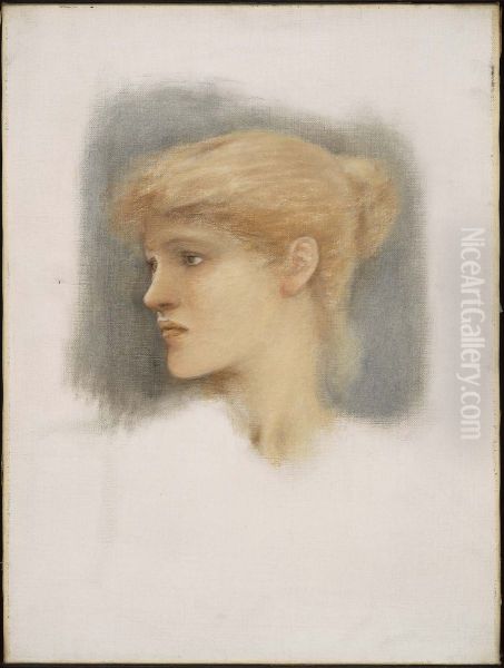 Study of a Young Woman's Head - view 1