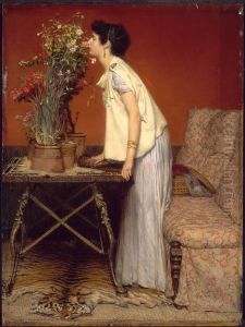 Woman and Flowers by Lawrence Alma-Tadema