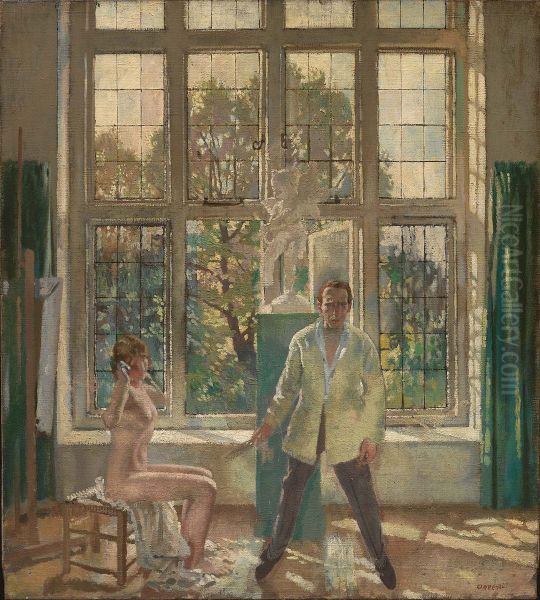 Summer Afternoon (Artist in his Studio with a Model) - view 1