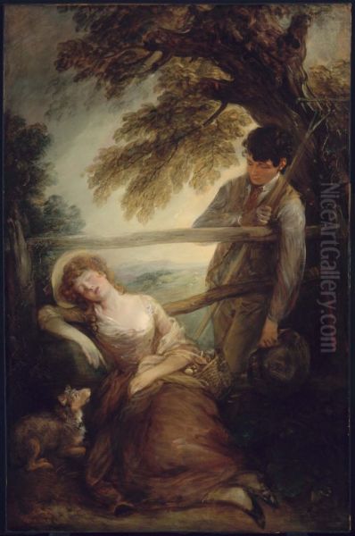 Haymaker and Sleeping Girl - view 1