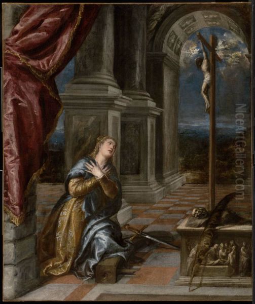 Saint Catherine of Alexandria at Prayer - view 1