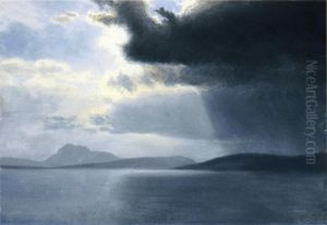 "Approaching Thunderstorm on the Hudson River" by Albert Bierstadt