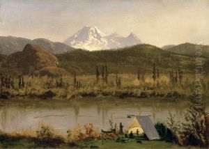 Mount Baker, Washington, from the Frazier River by Albert Bierstadt