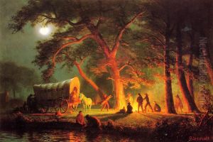 "Oregon Trail (Campfire)" by Albert Bierstadt