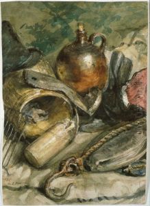 Still life with brown jug by George Loring Brown