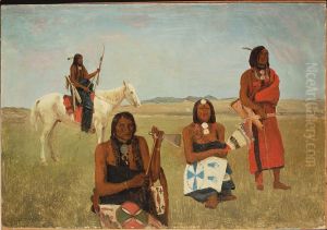 Indians near Fort Laramie by Albert Bierstadt