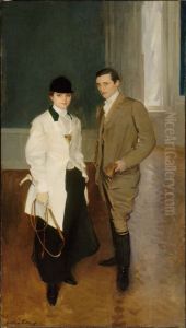 Charles Sumner Bird and His Sister Edith Bird (Mrs. Robert Bass) by Cecilia Beaux