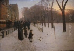 At Dusk (Boston Common at Twilight) by Childe Hassam