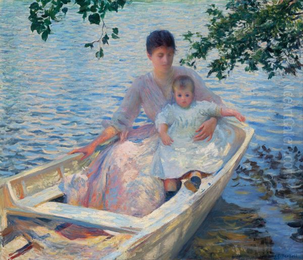 Mother and Child in a Boat - view 1