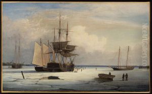 Ships in Ice off Ten Pound Island, Gloucester by Fitz Henry Lane