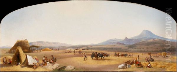 Harvesting on the Roman Campagna - view 1