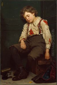 Tuckered Out -The Shoeshine Boy by John George Brown
