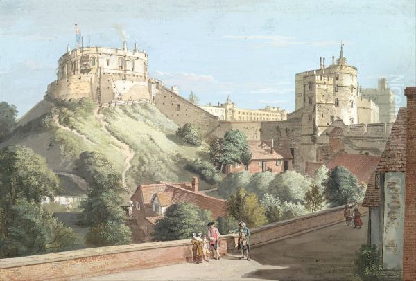 The Round Tower, Royal Court and Devil's Tower from the Black Rod - view 1