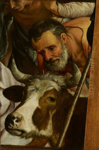 Aanbidding der herders (fragment)-Fragment van een altaarstuk met de aanbidding der herders-Aanbidding van het Kind-The adoration of the Infant Christ - view 1