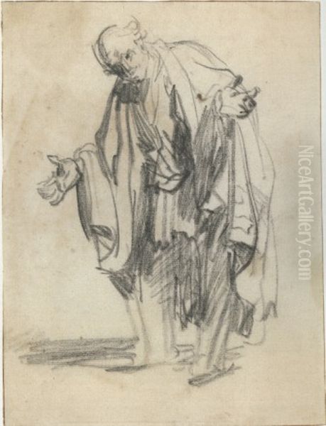 Old Man with Outspread Arms - view 1