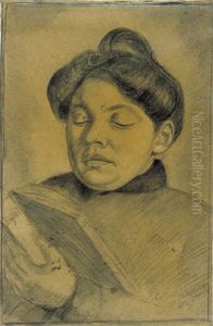 Portrait of Agnita Feis Reading the Bible