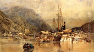 Storm King on the Hudson. by Samuel Colman
