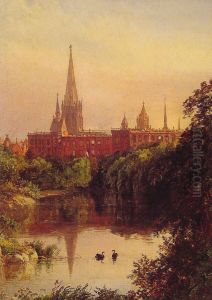 A View in Central Park by Jasper Francis Cropsey