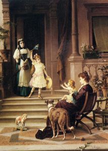 Crosio Luigi Sisters Homecoming by Jasper Francis Cropsey