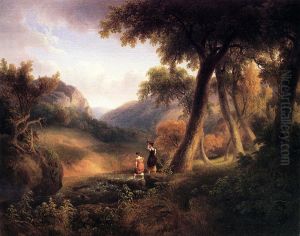 Girls_Crossing_the_Brook by Thomas Doughty