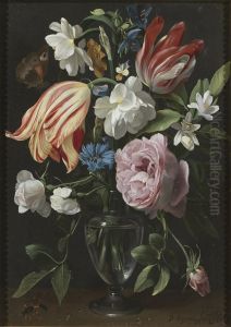 Flowers in a glass vase Flowers in a glass vase