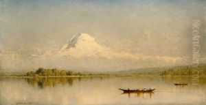 Mount Rainier, Bay of Tacoma by Sanford Robinson Gifford