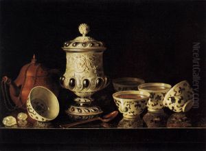 Stillleben mit chinesischen Teeschalen Stillleben mit chinesischen Teeschalen