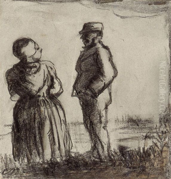 Farmer and His Wife in a Landscape - view 1