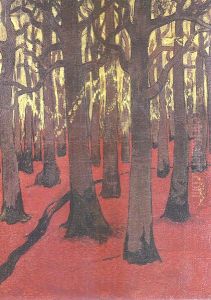 La foret au sol rouge. La foret au sol rouge.
