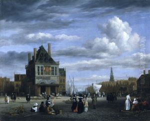 Dam Square in Amsterdam by Jacob Van Ruisdael