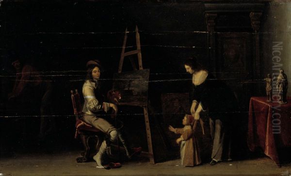 Artist at his studio - view 1