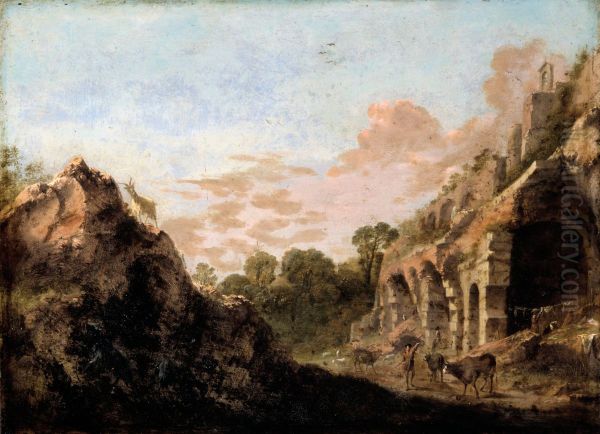 Landscape with ruins - view 1